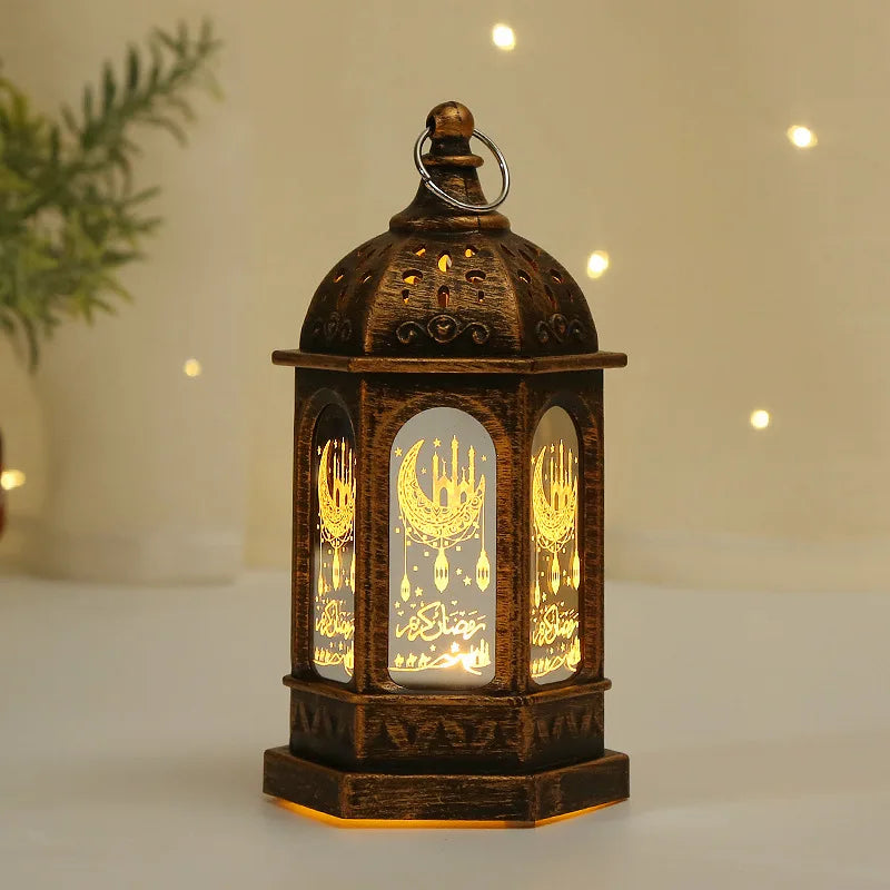 Ramadan LED Lantern Lights – Eid Mubarak Home Decoration 2026 Islamic Festival Party Decor