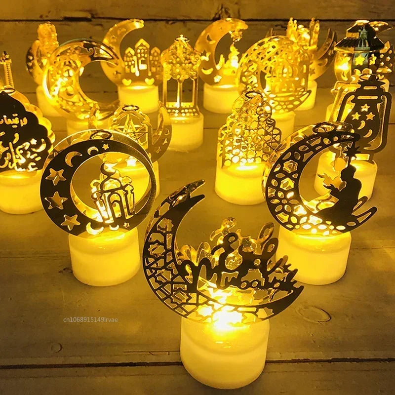 Eid Mubarak Moon & Star LED Lights – Ramadan Kareem Home Decoration 2026 Islamic Party Decor