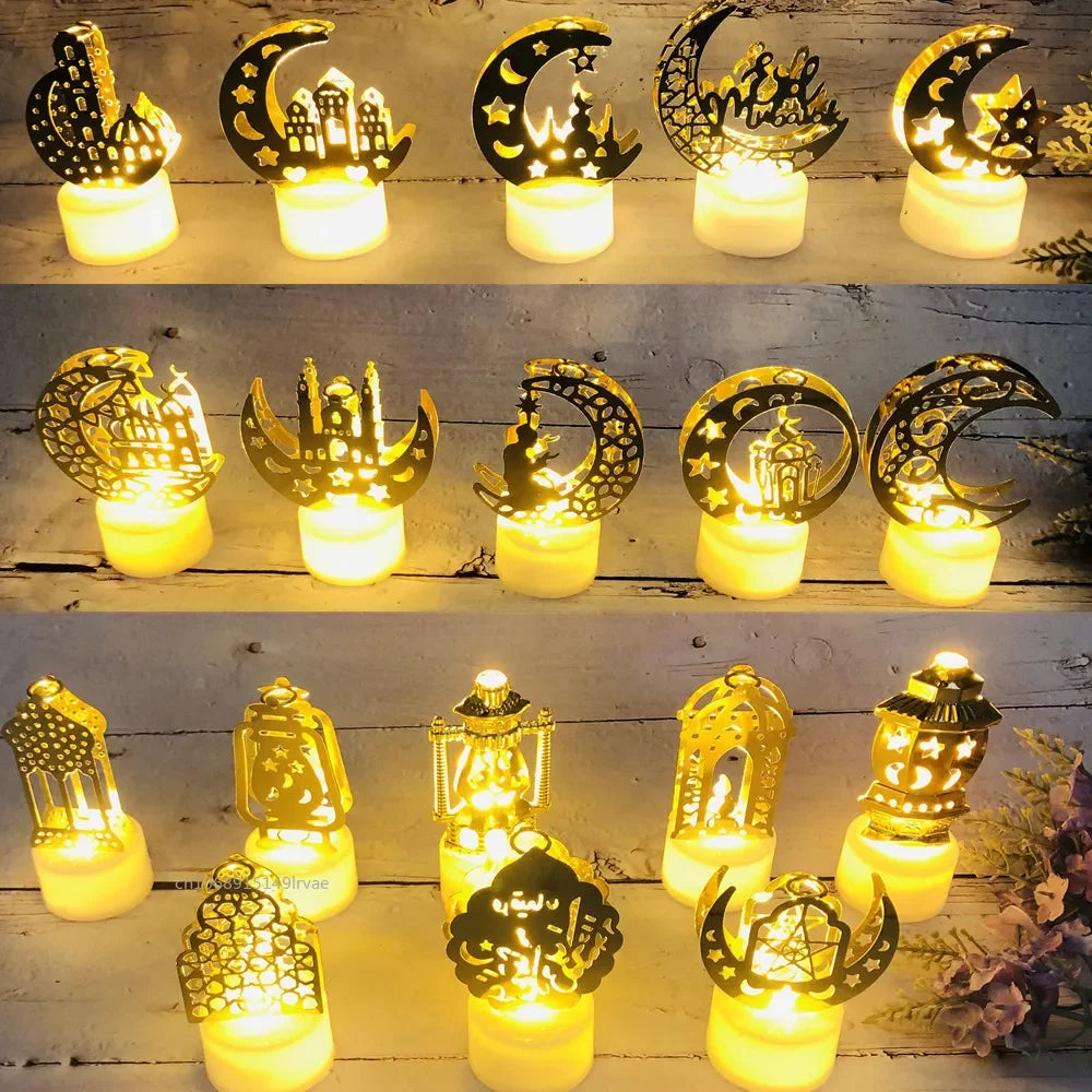Eid Mubarak Moon & Star LED Lights – Ramadan Kareem Home Decoration 2026 Islamic Party Decor